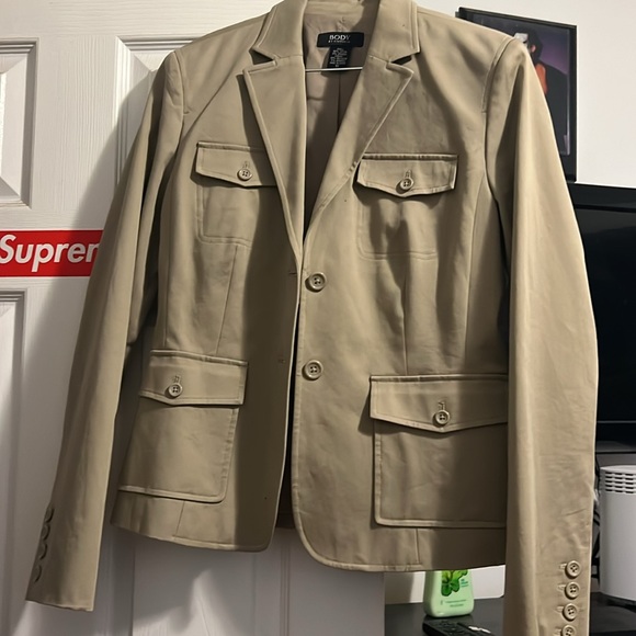 Cute khaki blazer for spring size 10 - Picture 2 of 2